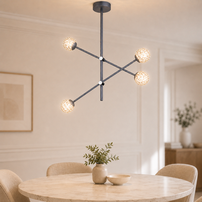 PLAFONIERA ATARAT CANDELLUX APETI PAKSOS G9 LED GRIU