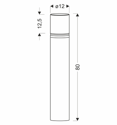 Lampa ogrodowa LED SEDUM – czarny słupek 12W IP65 – nowoczesne oświetlenie ścieżki ogrodowej