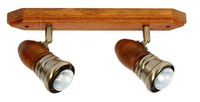 Deckenleuchte Candellux 92-74129 Parteo Streifen 2X40W E14 R50 dunkle Holzpatina