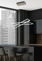 PLAFONNIER SUSPENDU CANDELLUX APETI KSEROS LED GRIS ARGENT 4000K