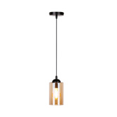 Suspension 1xE27 verre noir/marron Bistro 31-00569