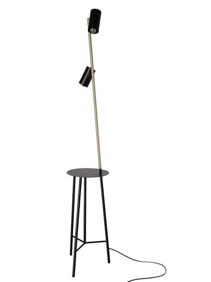 Floor lamp black and gold 164cm Perret 52-00019