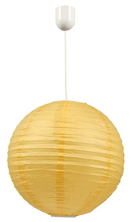 Lampa wisząca Candellux Kokon kula papierowa żółta do salonu pojedyncza