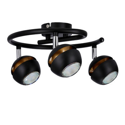Boni spirala 3x3w gu10 led negru