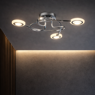 Lampa sufitowa AURELION spot regulowana 3-punktowa LED do salonu