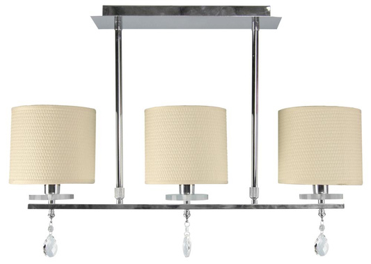 Lampa sufitowa chromowa 3x40W abażur z tkaniny Estera Candellux 33-11510