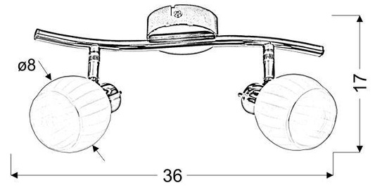 Applique candellux barres 92-06752 patine g9