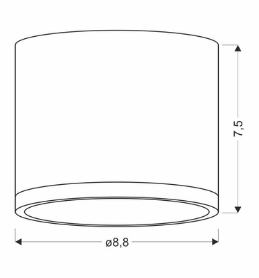 Plafonnier LED 9W or 8,8x7,5cm 2275956