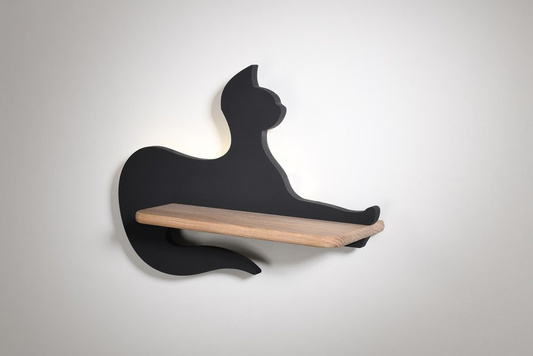 5W LED wall lamp for a child black sitting cat Candellux 21-75642