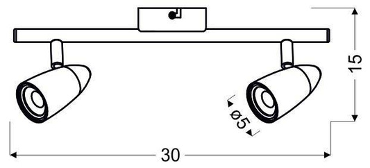 Aplic aplic 2x4W banda LED crom LIBERTY 92-49575