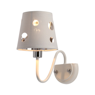 White wall lamp with holes Batley Ledea 50401112