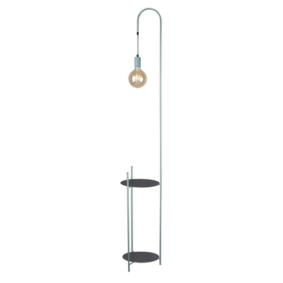 Walk 51-00033 black and green shelf floor lamp