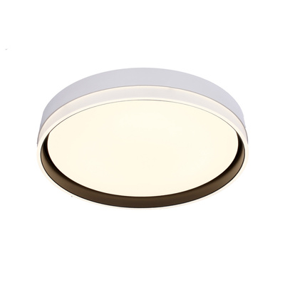 Florida lampa sufitowa plafon biały+czarny 24w led 39 cm klosz biały