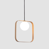 Lampa wisząca złota kwadrat Tula Ledea 50101073