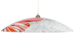 Plafonnier suspendu candellux printemps 31-29874 e27 rouge