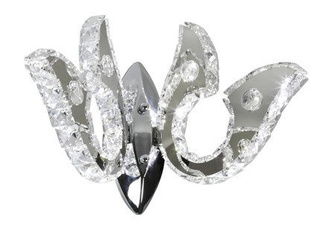 Double chrome LED wall lamp with crystals 10W Venezia Candellux 22-55507