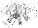Deckenleuchte 4xGU10 98-81691 MODENO Deckenleuchte