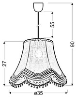 Hängende Deckenleuchte Candellux Harlekin 31-94523 E27 blau