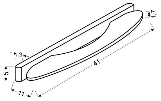 Badezimmer-Wandleuchte Chrom kaltweiß LED 5W 41cm Nike Candellux 20-37374