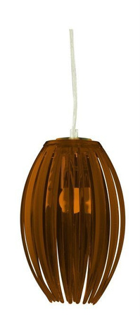 Lampa wisząca Abuko metalowa pojedyncza do sypialni brązowa E27