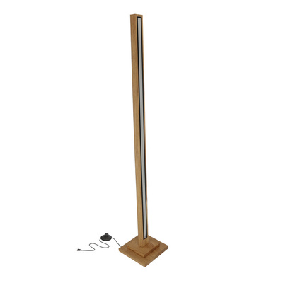alset lampa podłogowa drewno +czarny 1x18w led