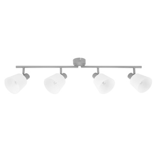 Lampa sufitowa GINKO listwa szara 4x40W E14 nowoczesne oświetlenie do salonu kuchni jadalni przedpokoju