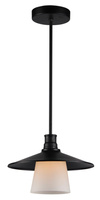 Ceiling hanging lamp black matt white lampshade Loft Candellux 31-43108