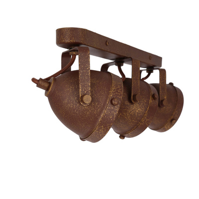 Plafonnier bande rouille 3x40W GU10 Frodo Candellux 93-71088