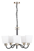 Lampa suspendata candelabru alb-negru 5xE27 Schubert 35-74249