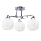 VELORE lampa sufitowa chromowy 3x40W E27 klosz biały