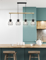 Lampa suspendata neagra 4x60W Bernita 34-78117