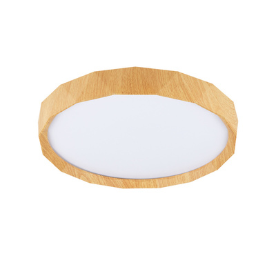 CADIX LED-DECKENLEUCHTE AUS HOLZ, 38,5 CM, WEISSER LAMPENSCHIRM