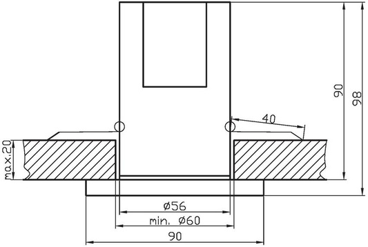 Ceiling luminaire Candellux square chrome fixed 2276002