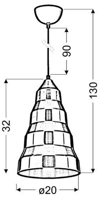 Hängende Deckenleuchte Candellux Vesuvio 31-58584 E27 Kupfer