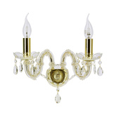 Aplice de perete cu LED-uri clasice din cristal auriu