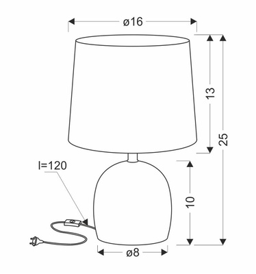 Lampa de masa Adelina marmura + abajur bej auriu 41-24374