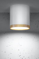 Ceiling lamp white/wooden LED 5W 4000K Tube 2273624
