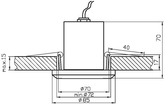 Ceiling luminaire chrome LED 3x1W IP65 SH-09 2216839