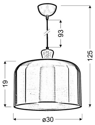 PLAFONNIER SUSPENDU CANDELLUX DICTORIA 31-58447 E27 MARRON