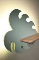 Étagère murale lampe LED feuille verte Monstera 21-00941