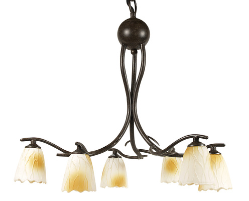Candellux 36-84852 Mikado 6*40W G9 patina ceiling lamp