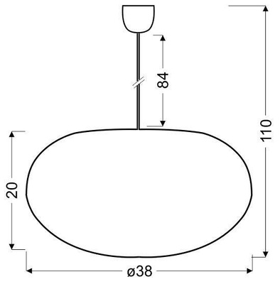 Plafonnier suspendu 1X60W E27 crème LIVIO 31-51158