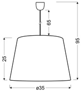 Lampa sufitowa wisząca 1X60W E27 różowy SWEET 31-07179