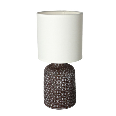 Lampa de masa noptiera maro ceramica Iner Candellux 41-79862