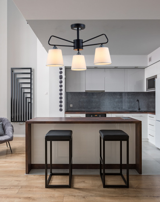 Plafoniera din metal alb-negru Morley Ledea 50203091