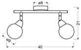 Plafoniera LED smd bolo crom 92-67586