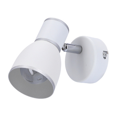 Lampa ścienna kinkiet 1xE14 biały+chrom FIDO 91-63366