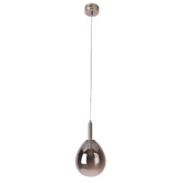 Lampa wisząca szklana LUKKA ze srebrnym kloszem – elegancka lampa do jadalni i salonu LED