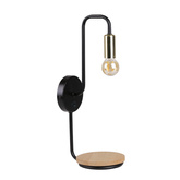 Black wall lamp 1xE14 40cm BIPI switch 21-76847