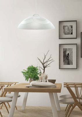 Hängelampe aus weißem Glas 30 cm Monti 31-54234
